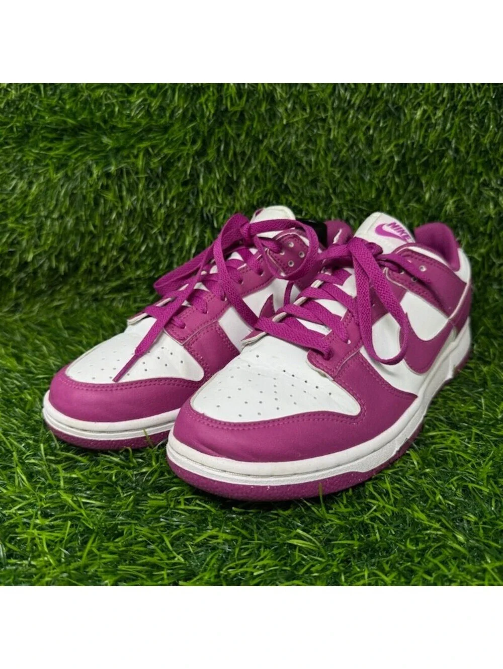 Nike Dunk Low Women Size 10 Active Fuchsia White DD1873-110 Pink Sneakers 2251